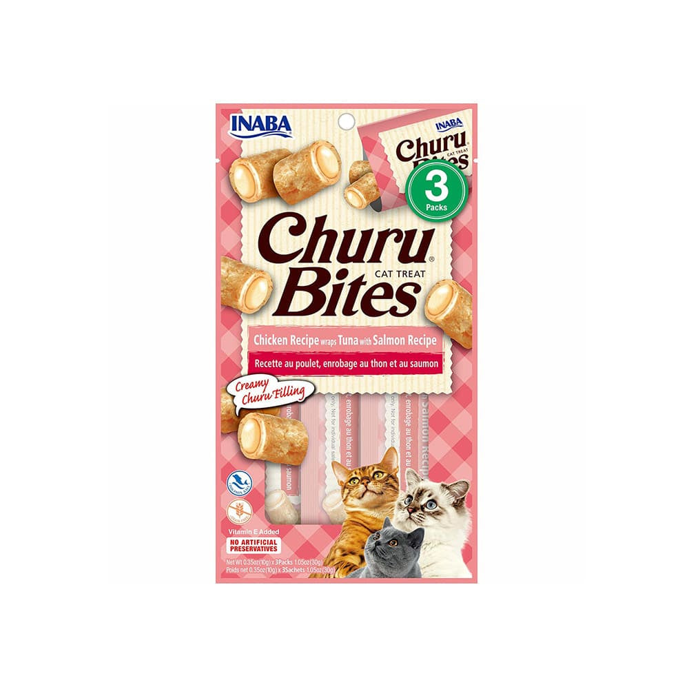 Churu Bites Chicken - Tuna whit Salmon Recipe Gatos