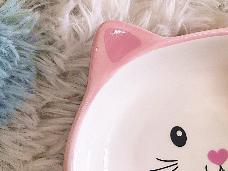Comedero de Cerámica Plano para Gatos