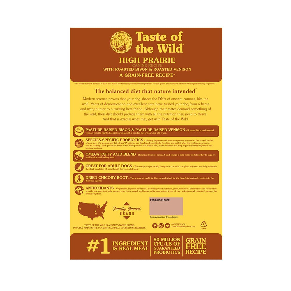 Taste of the Wild High Prairie Sabor Bisonte y Venado Asado
