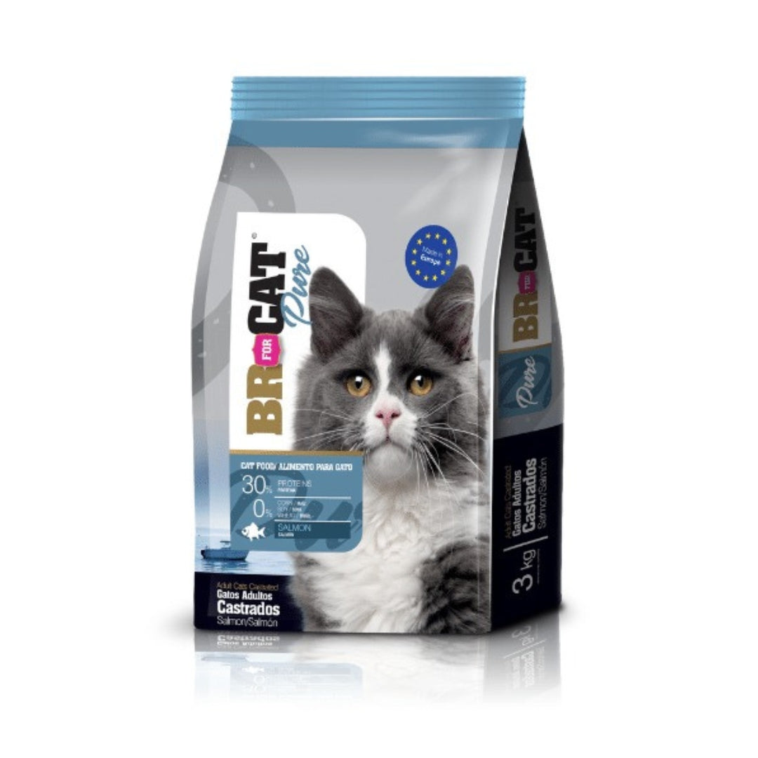 BR for CAT Pure Gatos Adultos Castrados Salmón