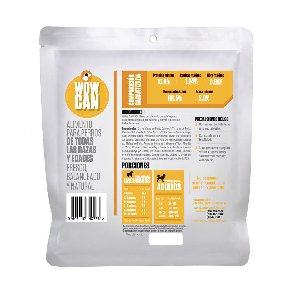 Wow Can Alimento Cocinado Pollo/Ternera 300g