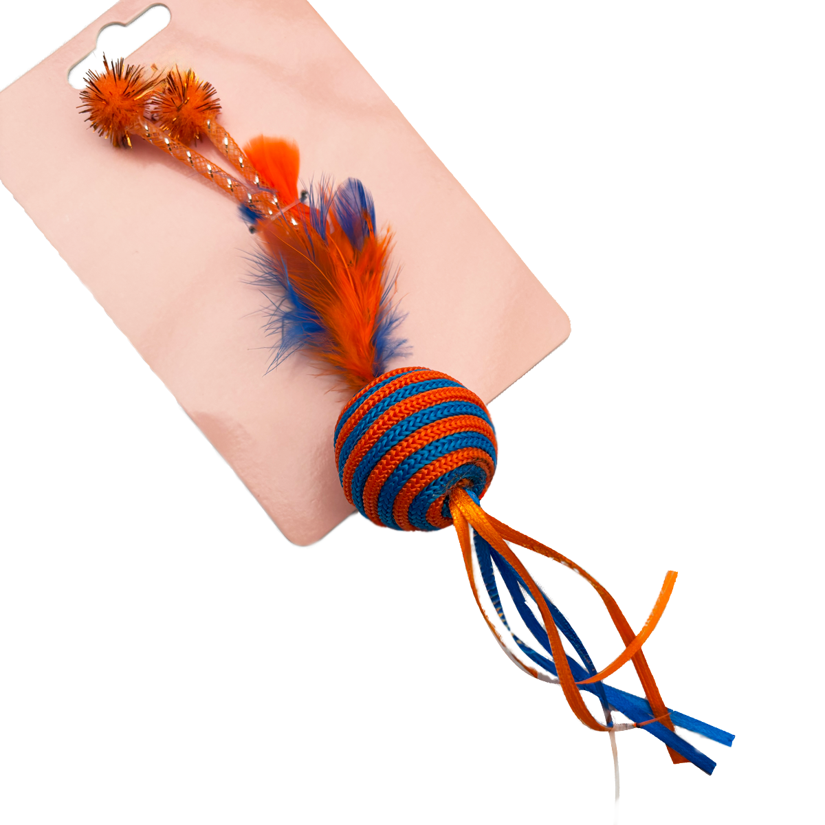 Juguete para Gato pelota con plumas