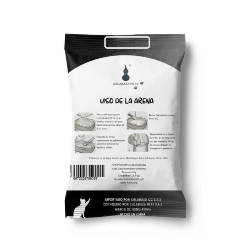 Arena Calabaza Carbón activado para gatos