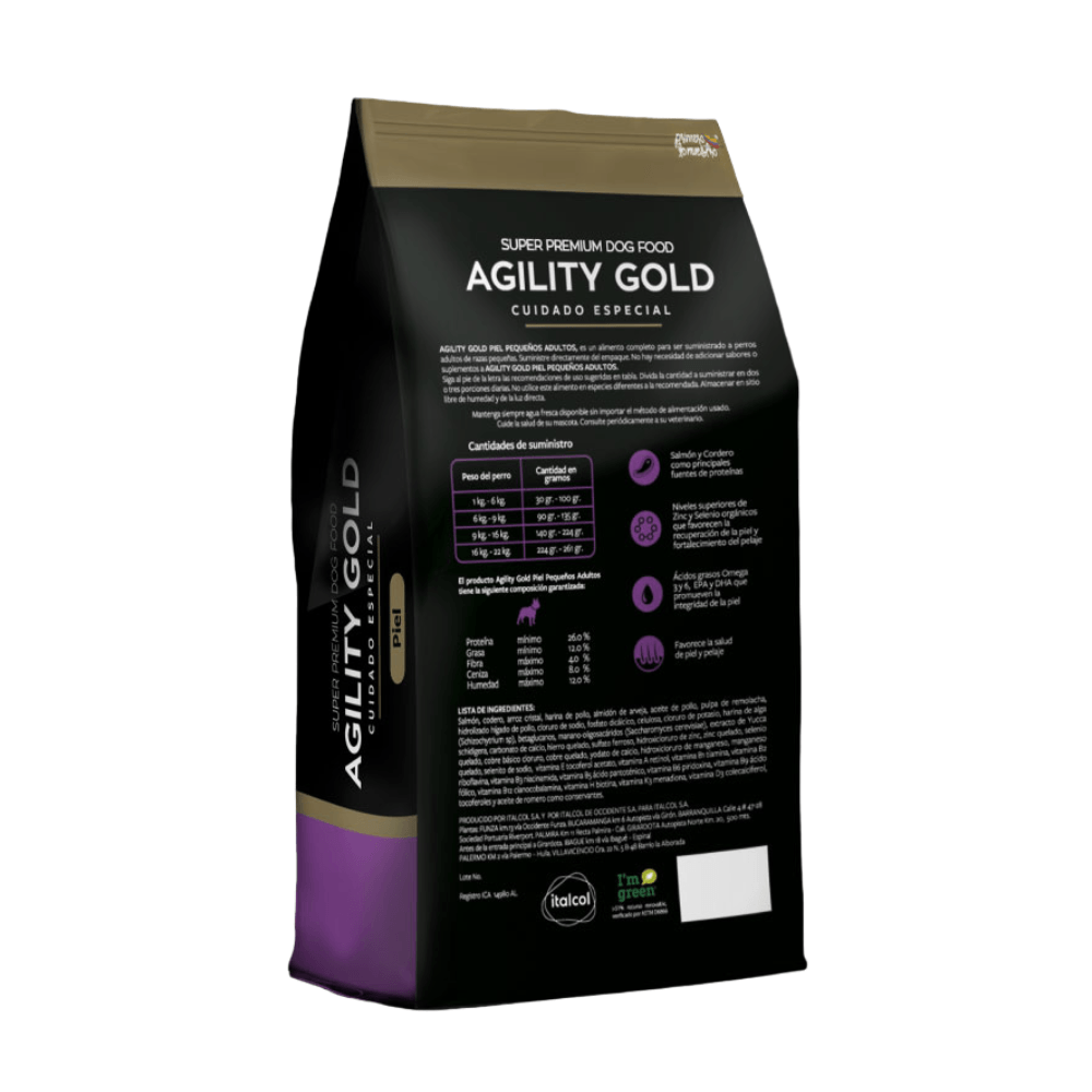 Agility Gold Pequeños Adultos cuidado Piel