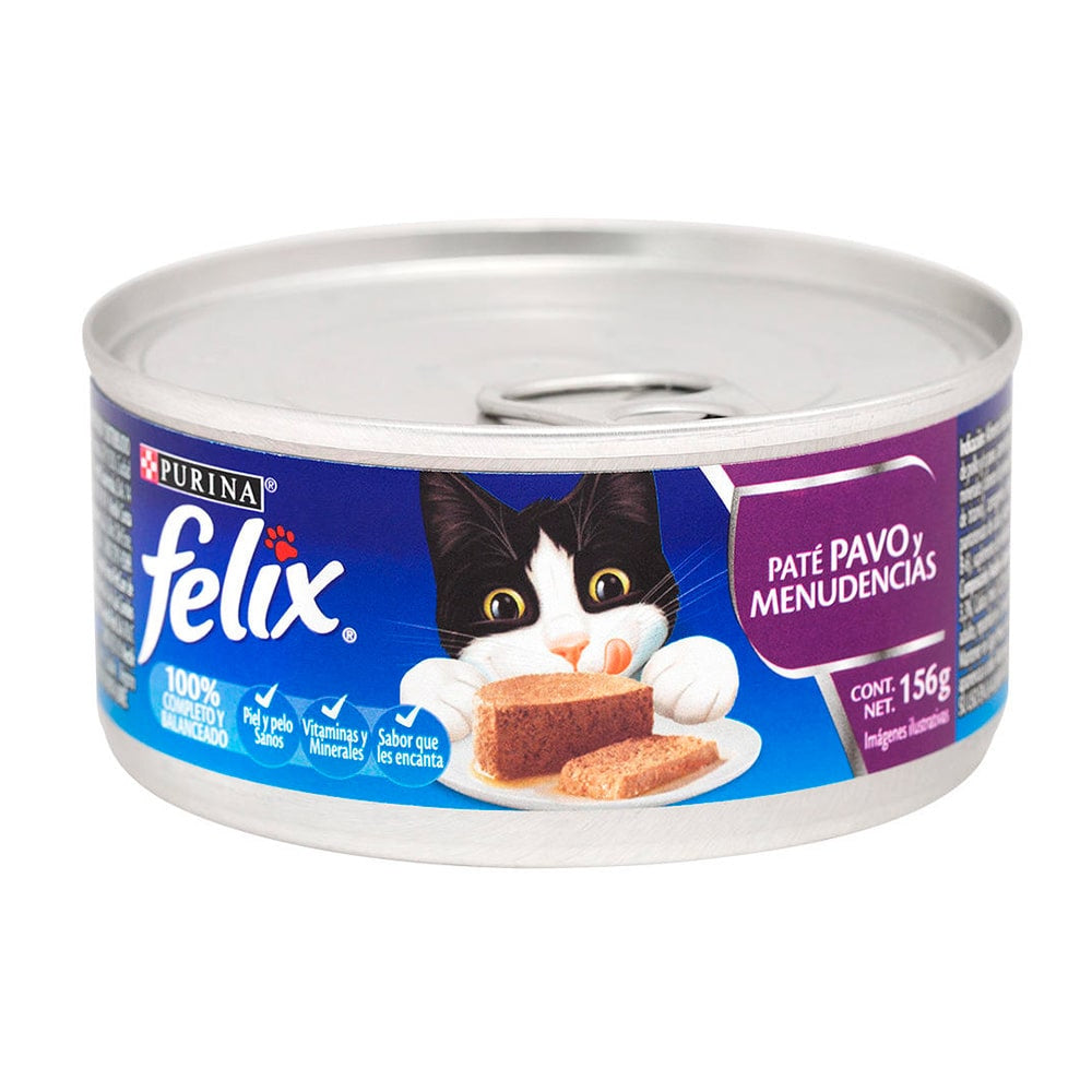 Felix Comida Húmeda Gatos Paté Pavo y Menudencias