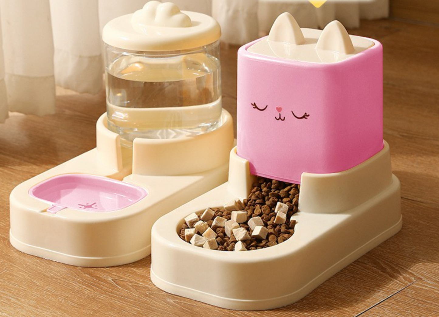 Set Comedero y Bebedero Cute Cat