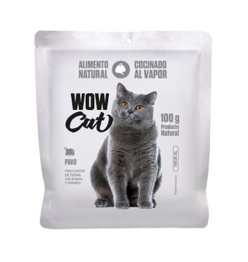 Wow Can Gatos Activos Pavo 100g